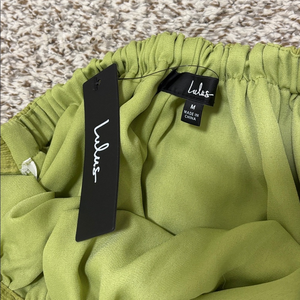 Lulus Island Vacay Light Green Tie-Back Maxi Dress M NWT - Picture 7 of 8